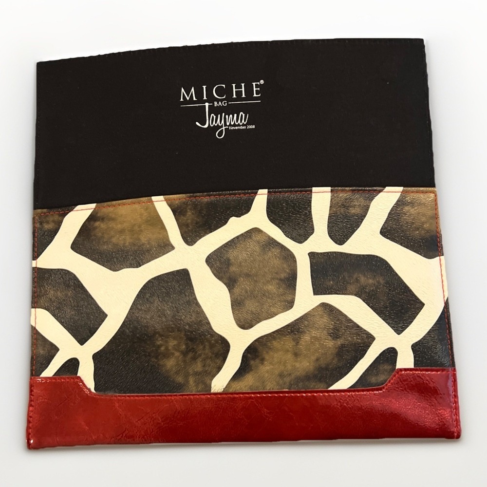Miche‎ Bag Jayma Zebra Print Shell Only Red Footed Medium Size Made 11/08 NWOT